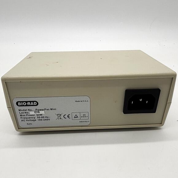 Bio-Rad PowerPac Mini Power Supply 100-240V Lot 1210 60W Biology Lab School USA - Picture 2 of 6